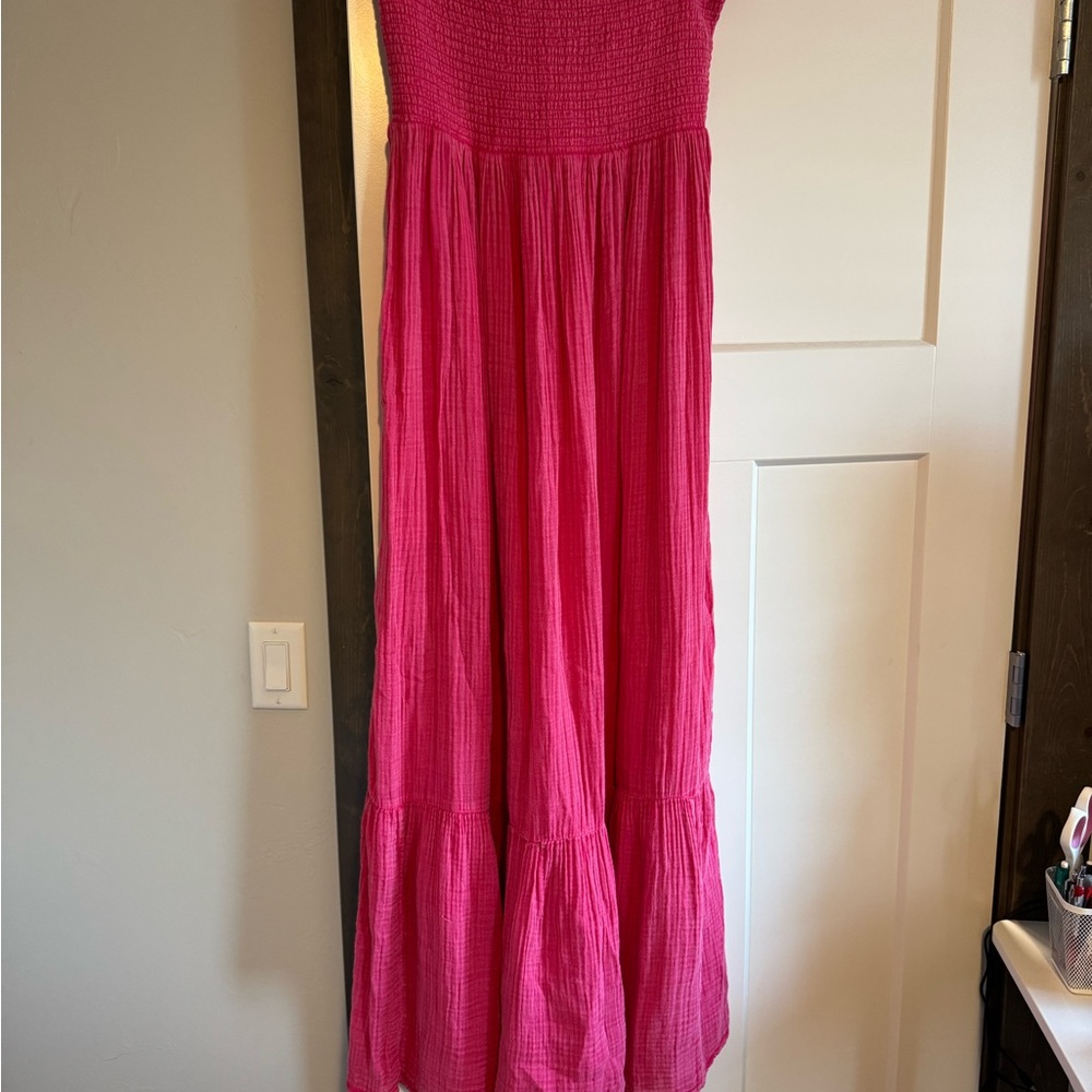Anthropologie Pink Maxi Dress